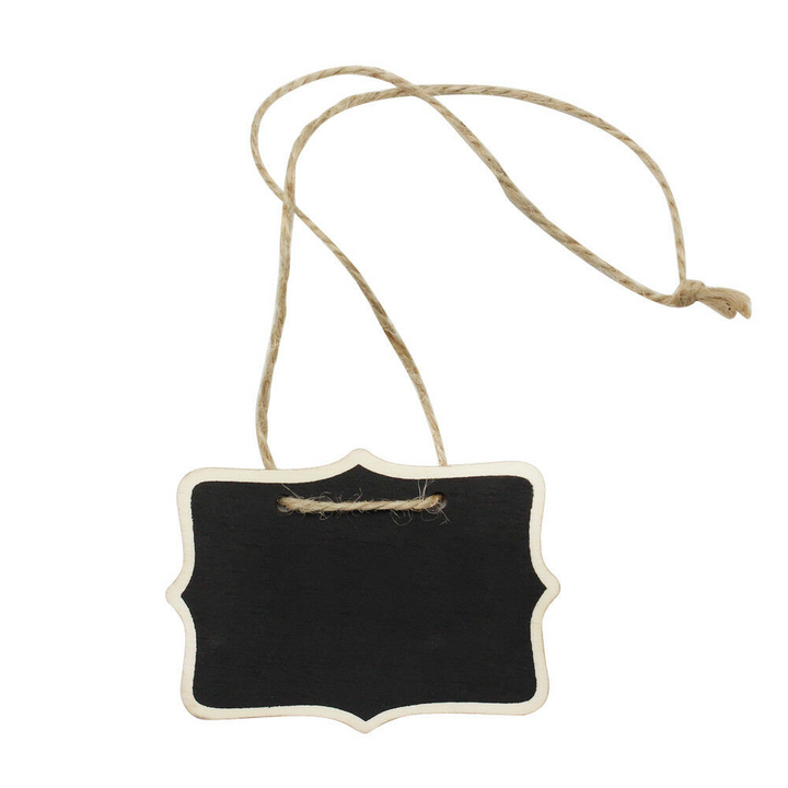 12 Mini Rectangle Chalkboard Signs