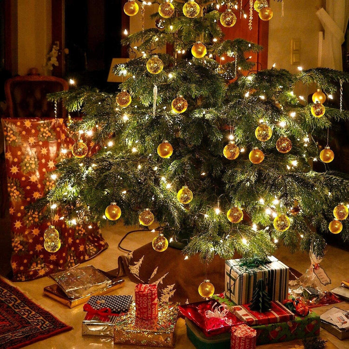 24 Christmas Tree Bauble & Star Decoration Set