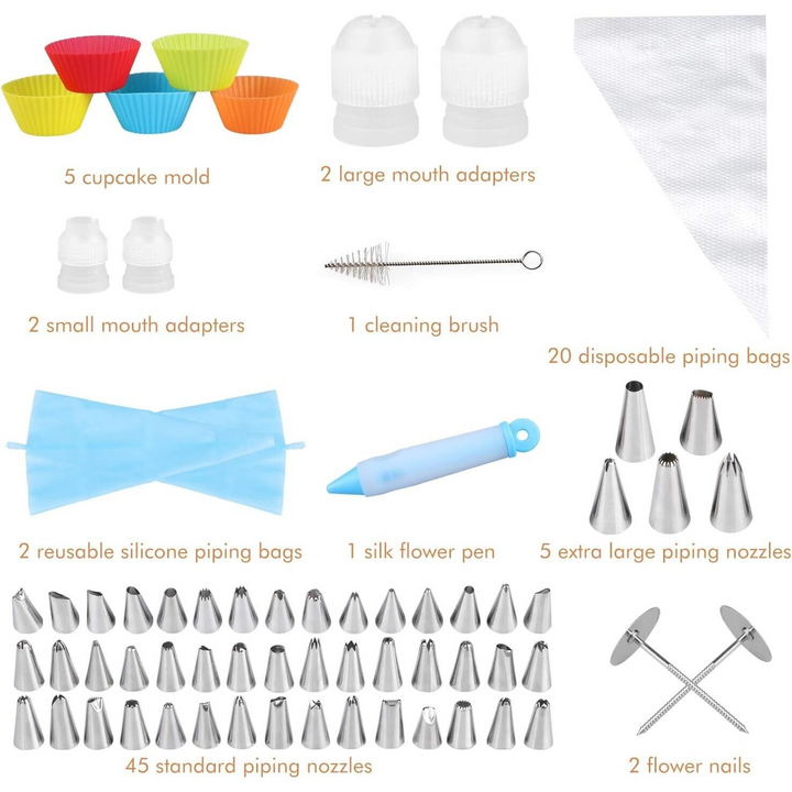 Wisfox 85 Pcs Cake Decorating Tool