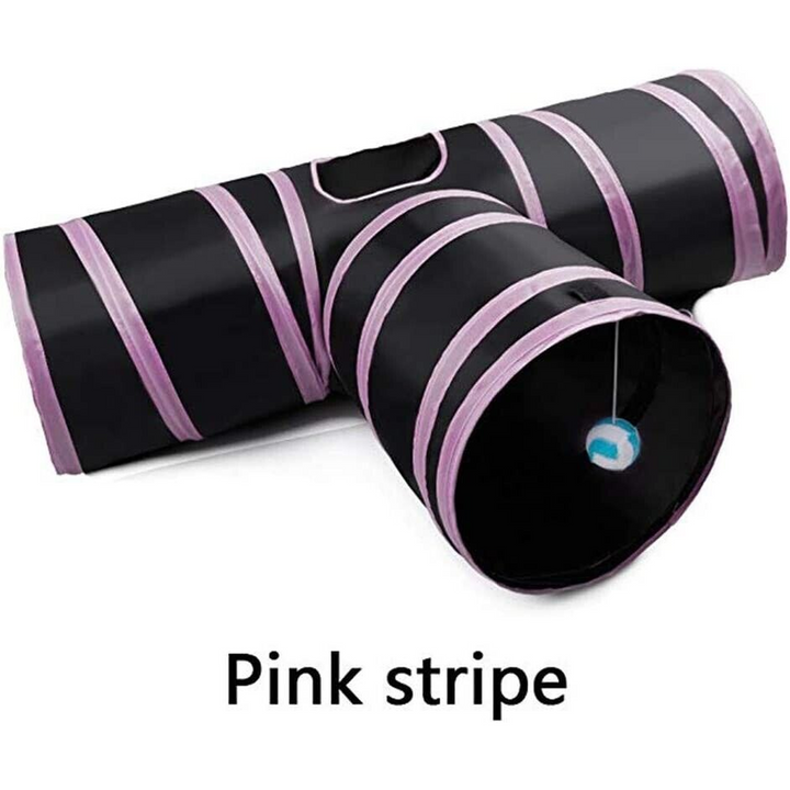 Pink & Black Pop Up Cat Tunnel