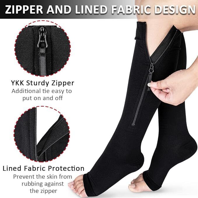 Black Medical Compression Socks
