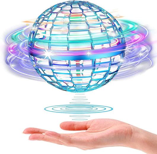 Blue LED Spinning Flying UFO Orb Ball