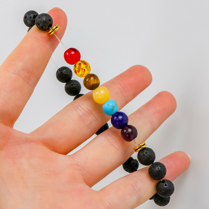 Chakra Healing Stone Crystal Bracelet