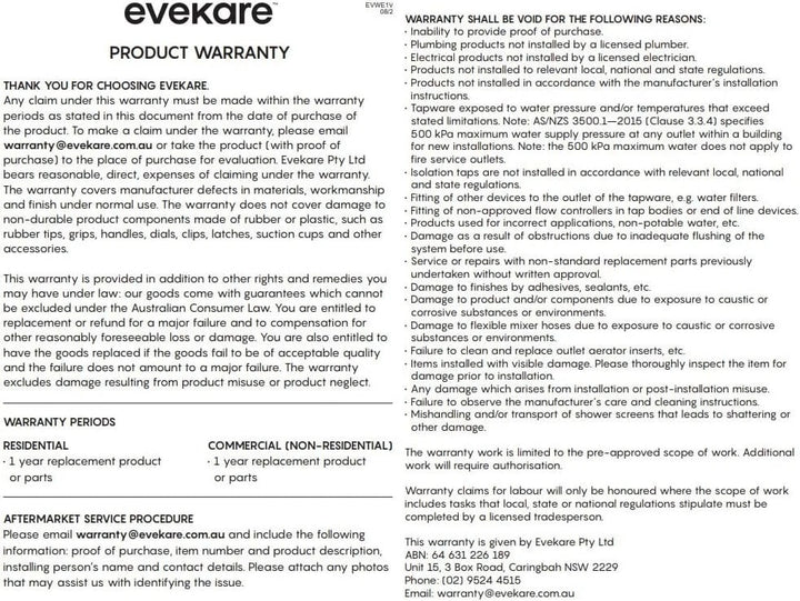 Evekare 100mm Raised Toilet Seat & Lid