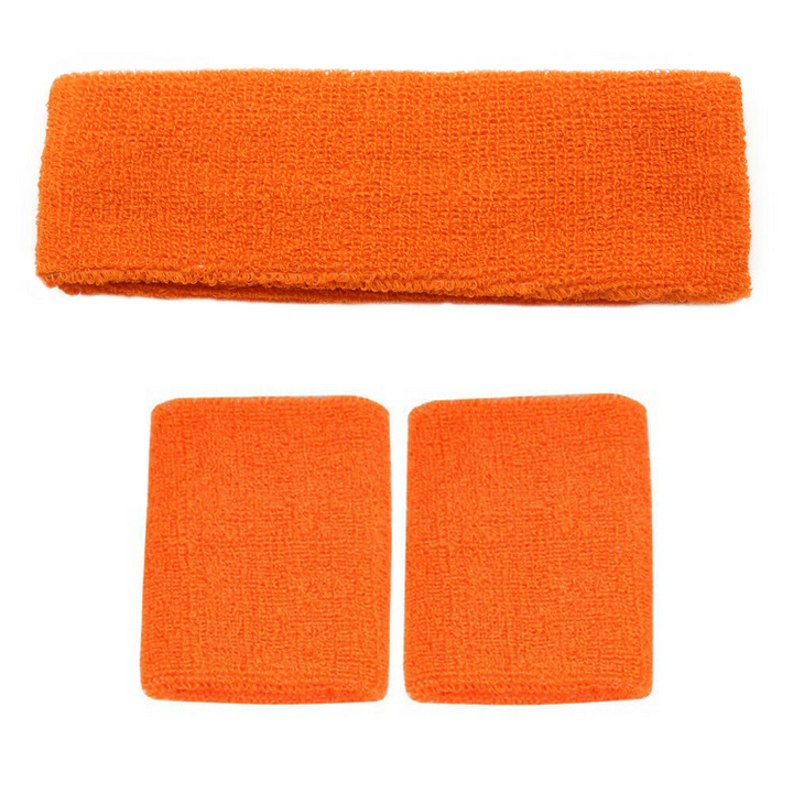 Sports Sweat Band Wristband & Headband Set