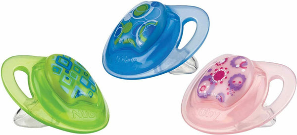 3 Nuby 18+ Months Silicone Dummies