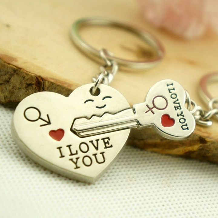 "I Love You" Couple Key Chain Set