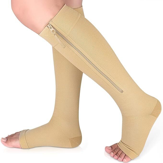 Beige Medical Compression Socks