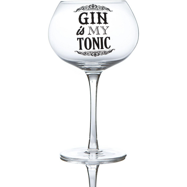 "Gin Is My Tonic" Bloom Glass