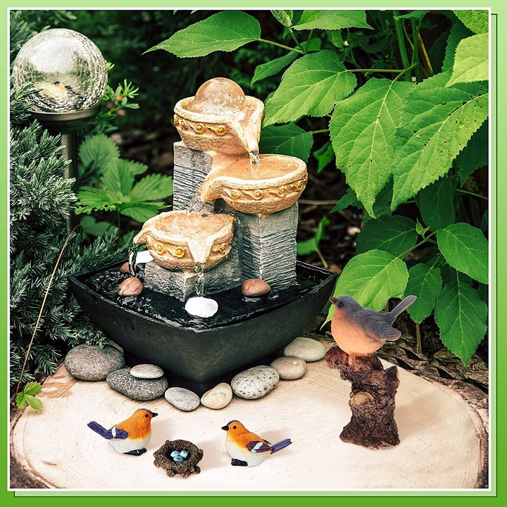 Robin Garden Ornament Set