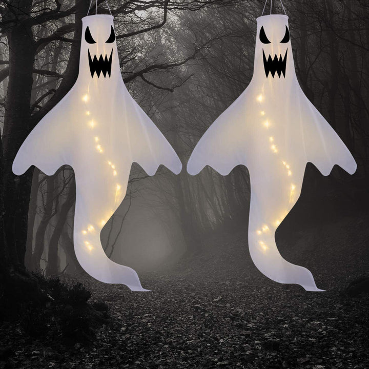 2 LED Ghost Lanterns
