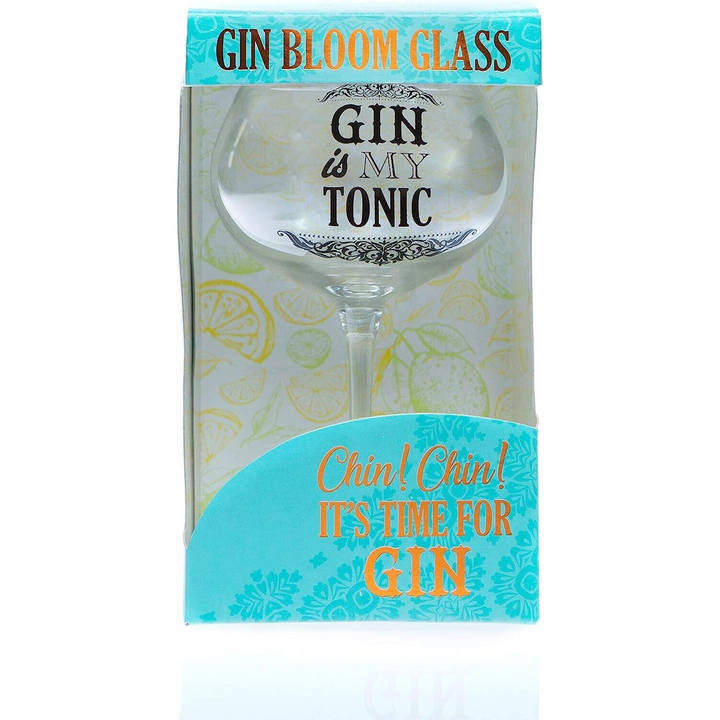 "Gin Is My Tonic" Bloom Glass