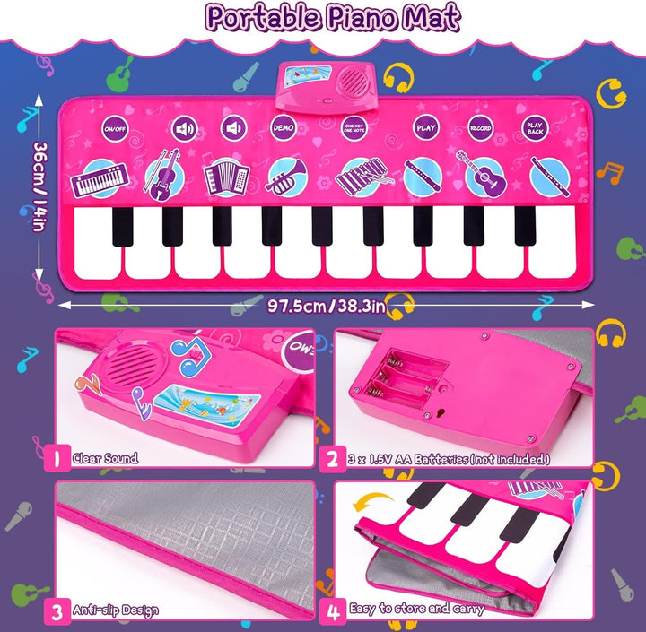 Giant Pink Piano Play Mat